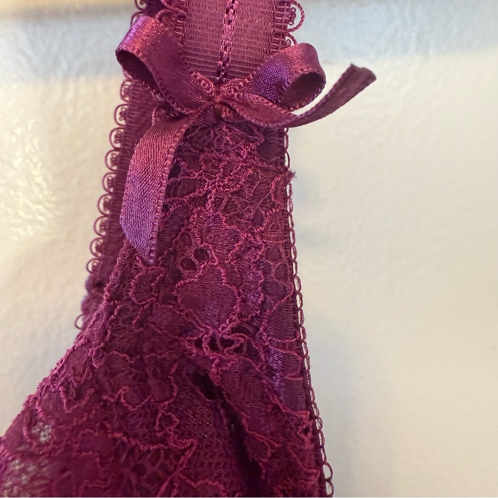 Pour Moi Full Figure Lace Women's Bra in Burgundy - Picture 4 of 7